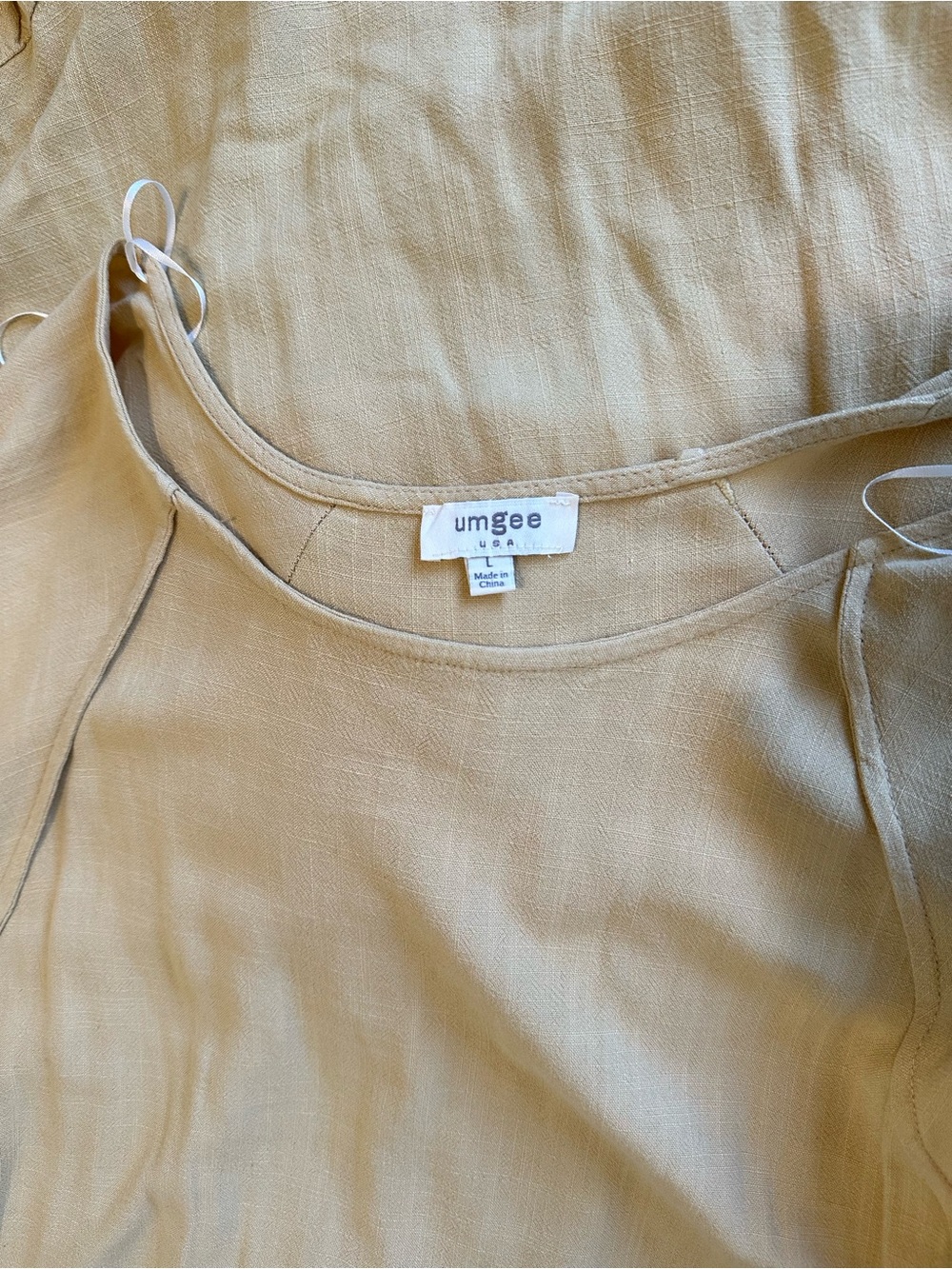 Umgee Mustard High-Low Ruffle Hem Dress - Picture 4 of 5